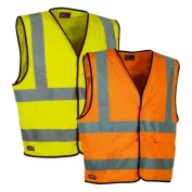 5 Pezzi - Gilet da Lavoro Alta Visibilità Cofra Clear