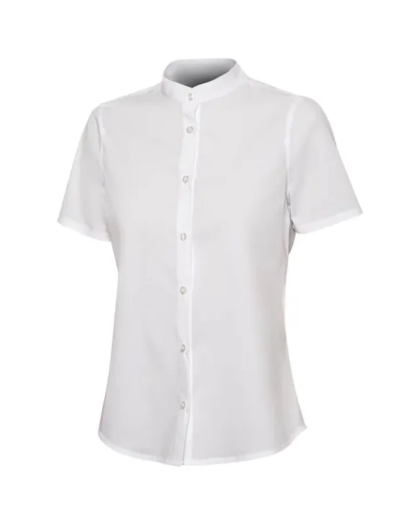 Camicia coreana maniche corte da Lavoro Stretch Velilla Lady 405014S