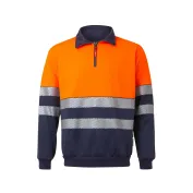 Felpa bicolore zip corta da Lavoro Alta Visibilità Velilla RS 305703