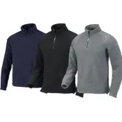 Felpa da lavoro in micropile mezza zip ISSA LINE - 04805 Monviso