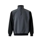 Felpa zip corta bicolore collo alto da Lavoro Velilla 105703