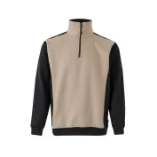 Felpa zip corta bicolore collo alto da Lavoro Velilla 105703