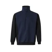 Felpa zip corta bicolore collo alto da Lavoro Velilla 105703