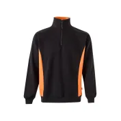 Felpa zip corta bicolore collo alto da Lavoro Velilla 105704