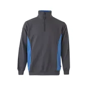 Felpa zip corta bicolore collo alto da Lavoro Velilla 105704