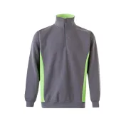 Felpa zip corta bicolore collo alto da Lavoro Velilla 105704
