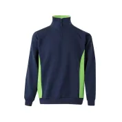 Felpa zip corta bicolore collo alto da Lavoro Velilla 105704