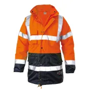 Giaccone Parka Bicolore con Corpetto ad Alta Visibilità Siggi