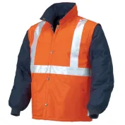 Gilet da Lavoro con Maniche Staccabili Alta Visibilità ISSA LINE - 04648N