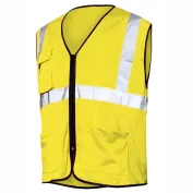 Gilet da Lavoro Zip Alta Visibilità ISSA LINE - 01260