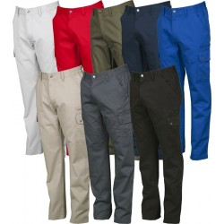 Pantalone Da Lavoro Multitasche 100% Cotone Twill Forest - Payper  AY 7332