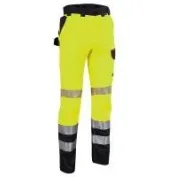 Pantaloni da Lavoro Alta Visibilità Stretch Elasticizzati Multitasche Cofra Guaitire