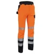 Pantaloni da Lavoro Alta Visibilità Stretch Elasticizzati Multitasche Cofra Guaitire