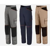 Pantaloni da lavoro leggeri antinfortunistica multitasche 100% cotone ISSA LINE 8930