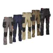 Pantaloni da Lavoro Stretch Elasticizzati Multitasche Cofra Biwer