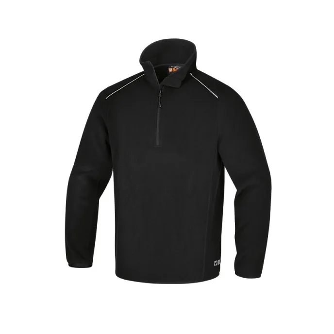 PAYPER Gilet Alta Visibilità Softshell Uomo – Arancione Flu/Navy, XL, Con Tasche Zip E Porta Badge, 100% Poliestere