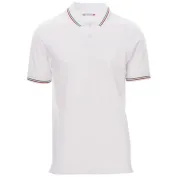 Polo Unisex ITALIA Manica Corta con Tricolore a Contrasto - Payper