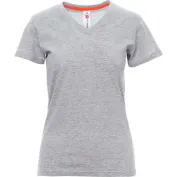 T-shirt Collo a V Manica Corta in 100% Cotone V-Neck Donna - Payper