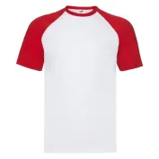 T-shirt da Lavoro Fruit of The Loom Baseball in Cotone a Girocollo T-shirt da Lavoro Fruit of The Loom Baseball in Cotone a Girocollo