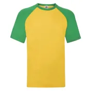 T-shirt da Lavoro Fruit of The Loom Baseball in Cotone a Girocollo T-shirt da Lavoro Fruit of The Loom Baseball in Cotone a Girocollo