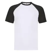 T-shirt da Lavoro Fruit of The Loom Baseball in Cotone a Girocollo T-shirt da Lavoro Fruit of The Loom Baseball in Cotone a Girocollo