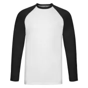 T-shirt da Lavoro Fruit of The Loom Baseball in Cotone a Manica Lunga