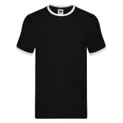 T-shirt da Lavoro Fruit Of The Loom Ringer in Cotone T-shirt da Lavoro Fruit Of The Loom Ringer in Cotone