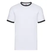 T-shirt da Lavoro Fruit Of The Loom Ringer in Cotone T-shirt da Lavoro Fruit Of The Loom Ringer in Cotone