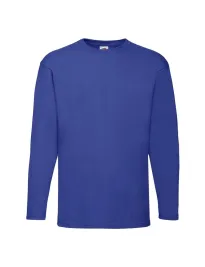 T-Shirt da Lavoro Fruit of The Loom a Manica Lunga in Cotone