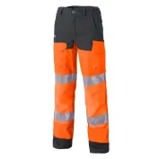 Pantalone da Lavoro con ginocchiera Alta Visibilità Multitasche Molinel Luklight 2460.2351.044