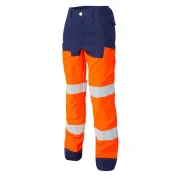Pantalone da Lavoro con ginocchiera Alta Visibilità Multitasche Molinel Luklight 2460.2351.044