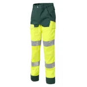 Pantalone da Lavoro con ginocchiera Alta Visibilità Multitasche Molinel Luklight 2460.2351.044