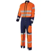 Tuta da Lavoro con doppia cerniera Alta Visibilità Classe 3 Multitasche Molinel Luklight 0250.2351.158