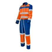 Tuta da Lavoro con doppia cerniera Alta Visibilità Multitasche Molinel Fluopro Quick FLUOQK72ASJ/BU