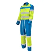 Tuta da Lavoro con doppia cerniera Alta Visibilità Multitasche Molinel Fluopro Quick FLUOQK72ASJ/BU