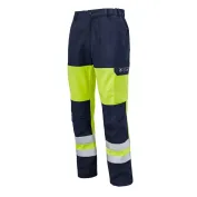 Pantalone con ginocchiere da Lavoro Multirischio Alta Visibilità Multitasche Molinel Roady Safeline SAFEPN88ASO/NA