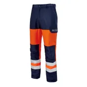 Pantalone con ginocchiere da Lavoro Multirischio Alta Visibilità Multitasche Molinel Roady Safeline SAFEPN88ASO/NA