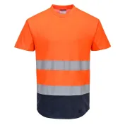 T-shirt da Lavoro Bicolore Mesh Cotton Alta Visibilità Portwest C395
