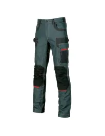 Fuori tutto - Jeans da Lavoro Stretch Elasticizzati Multitasche U-Power Platinum Button EX069RJ taglia 62