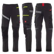 Fuori tutto-Pantalone da lavoro Payper Stretch Multitasche Top Quality Unisex 4 Way - Next 4w taglia 54 nero/nero
