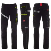 Fuori tutto-Pantalone da lavoro Payper Stretch Multitasche Top Quality Unisex 4 Way - Next 4w taglia 54 nero/nero