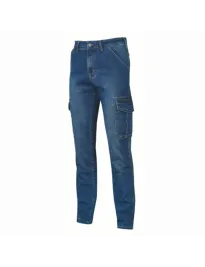 Fuori tutto - Jeans da Lavoro Elasticizzati Multitasche U-Power Tommy EX244 colore guado jeans taglia xl