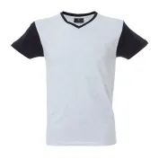 5 Pezzi - T-Shirt collo a V da Lavoro 100% Cotone Bicolore JRC Cadice 989990 5 Pezzi - T-Shirt collo a V da Lavoro 100% Cotone Bicolore JRC Cadice 989990