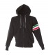 Felpa zip lunga con Cappuccio da Lavoro 100% Cotone Made in Italy JRC Verona 988273