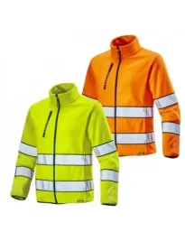 Fuori-Tutto Pile da lavoro full zip alta visibilità Sweat Pile HV 702.172119 colore giallo Taglia 2XL