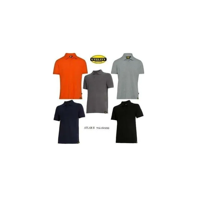 Fuori-Tutto Polo da lavoro Diadora manica corta Atlar II 702.160299 colore grigio antracite Taglia S