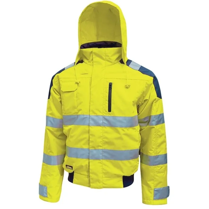 Fuori tutto Giubbotto da Lavoro Alta Visibilità Antipioggia