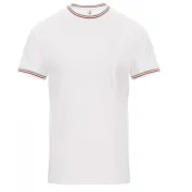 T-shirt Girocollo a Manica Corta in Cotone con tricolore a contrasto Flag - Payper