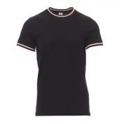 T-shirt Girocollo a Manica Corta in Cotone con tricolore a contrasto Flag - Payper