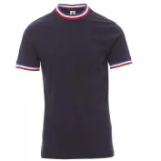 T-shirt Girocollo a Manica Corta in Cotone con tricolore a contrasto Flag - Payper